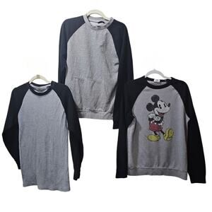 3 Men's Shirts Size Medium Gray Black Long SleeveSleeve Disney Architect CSG M